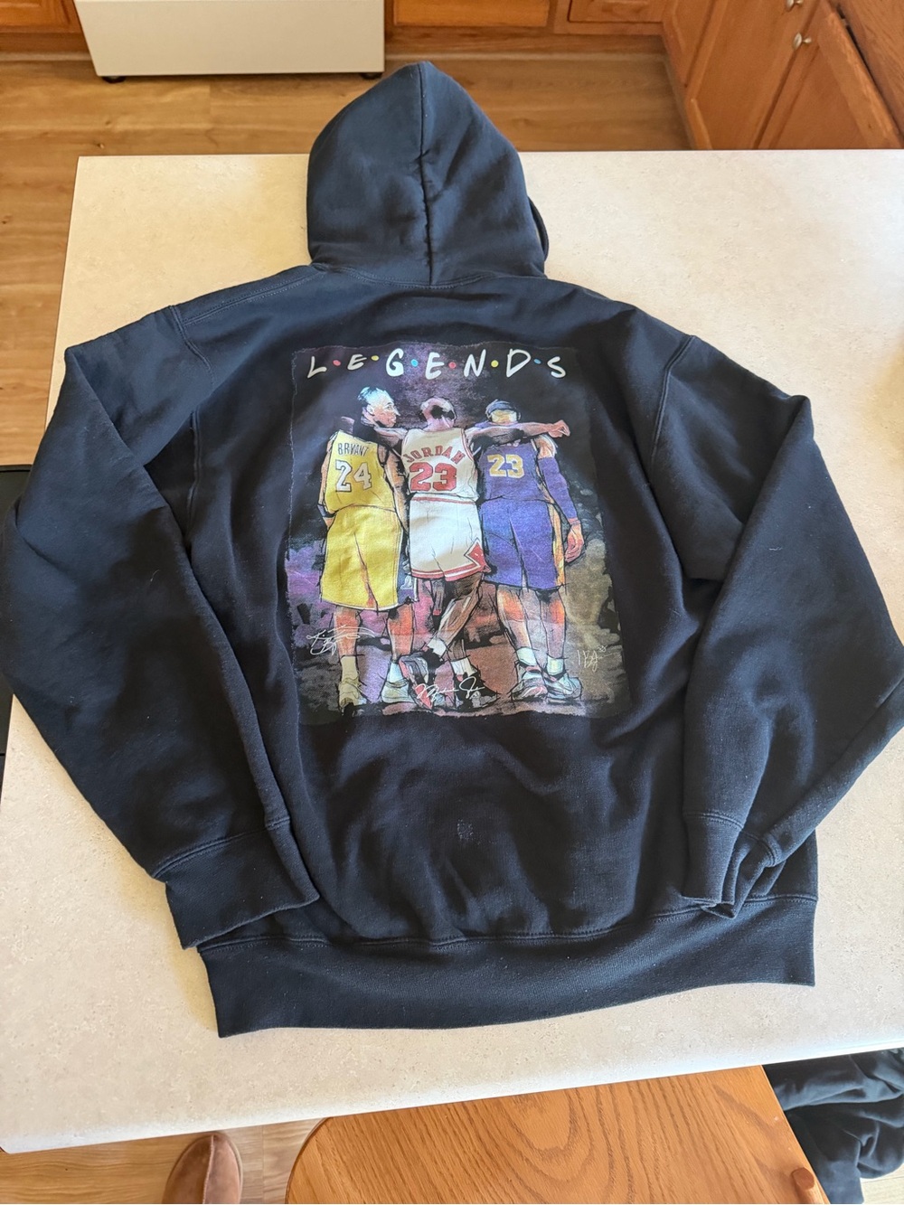 Basketball Legends Graphic Hoodie By Port & Company Size Medium